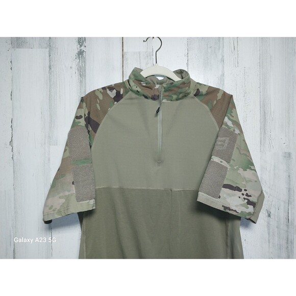 Mission Made Tactical Shirt Short Sleeve 1/4 Zip Pullover Camo Combat Men Large - Picture 3 of 5